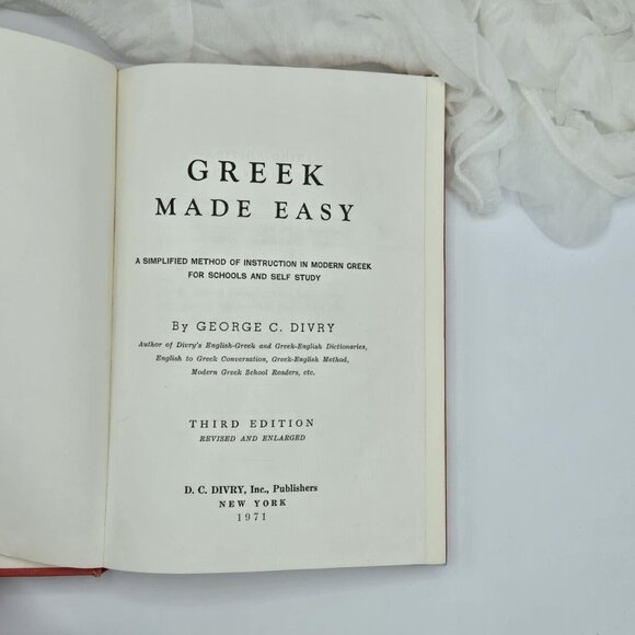 Vintage "Greek Made Easy" by George C. Divry – Third Edition Language Textbook - Picture 6 of 10